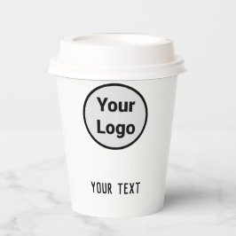 EINFACHE MODERNE HINZUFÜGEN SIE IHRE LOGO-Papierta Pappbecher