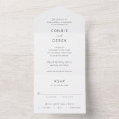 Einfache moderne Hochzeit All In One Einladung (Innen Boden)