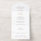 Einfache moderne Hochzeit All-in-One-Einladung (Innenseite)