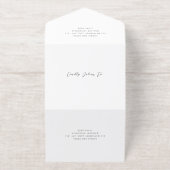 Einfache moderne Hochzeit All-in-One-Einladung (Außenseite)