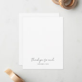 Einfache moderne Hochzeit Danke Mitteilungskarte (Vorderseite/Rückseite Beispiel)