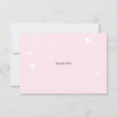 Einfache moderne Hochzeit Dankeschön-Karte Dankeskarte (Rückseite)