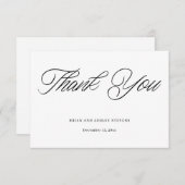 Einfache moderne Hochzeit Dankeschön-Karte Dankeskarte (Vorne/Hinten)