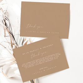 Einfache moderne Hochzeit Dankeschön-Karte Dankeskarte