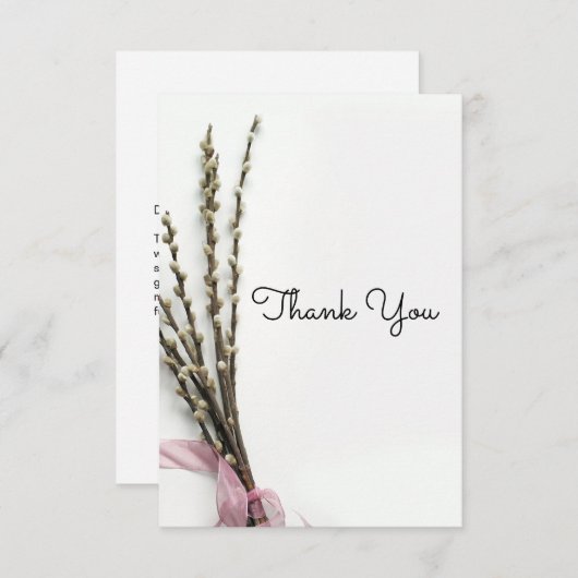 Einfache moderne Hochzeit Dankeschön Karte W Note (Vorne/Hinten)