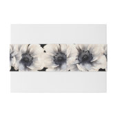 Einfache moderne Hochzeit der Schwarzen Flora Einladungsbanderole (Rückseitenbeispiel)