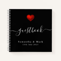 Einfache moderne Hochzeit des Roten Herzens