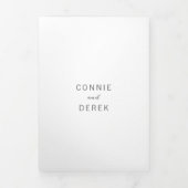 Einfache moderne Hochzeit Dreifach Gefaltete Einladung (Cover)