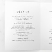 Einfache moderne Hochzeit Dreifach Gefaltete Einladung (Innen Erste Seite)