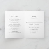 Einfache moderne Hochzeit Einladung (Innenseite)