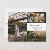 Einfache moderne Hochzeit für Foto Vielen Dank (Vorderseite)