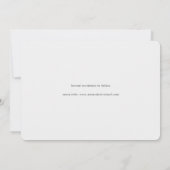 Einfache moderne Hochzeit im Foto retten das Datum Save The Date (Rückseite)