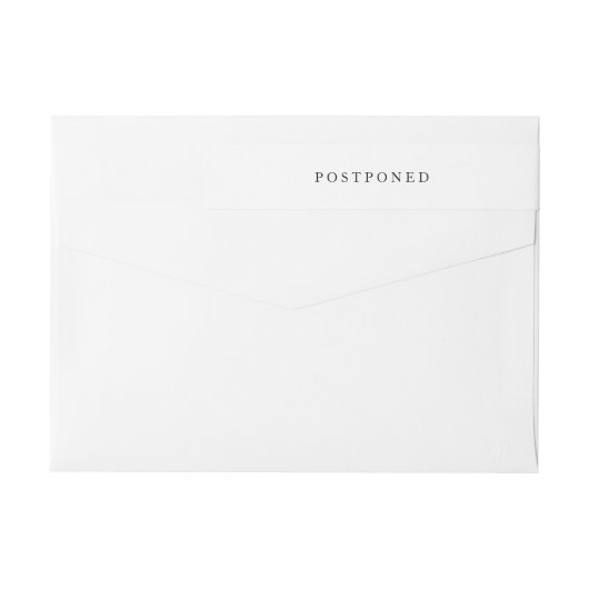 Einfache moderne Hochzeit in Weiß und Schwarz (Rückseite)