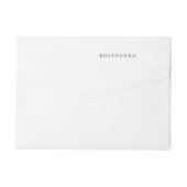 Einfache moderne Hochzeit in Weiß und Schwarz (Rückseite)