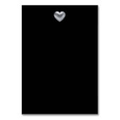 Einfache moderne Hochzeit mit Silberherz Tischnummer (Rückseite)