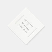 Einfache moderne Hochzeit Napkin Serviette (Ecke)