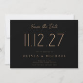 Einfache moderne Hochzeit ohne Foto Save the Date (Vorderseite)