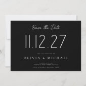 Einfache moderne Hochzeit ohne Foto Save the Date (Vorderseite)