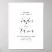 Einfache moderne Hochzeit Poster (Vorne)