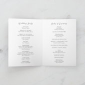 Einfache moderne Hochzeit Programm (Innenseite)