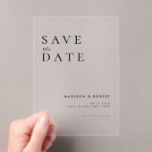 Einfache moderne Hochzeit rettet das Datum Acryleinladungen (Insitu (Handheld))