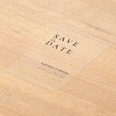 Einfache moderne Hochzeit rettet das Datum Acryleinladungen (Ablage )