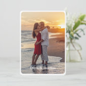 Einfache moderne Hochzeit rettet das Datum Einladung (Stehend Vorderseite)