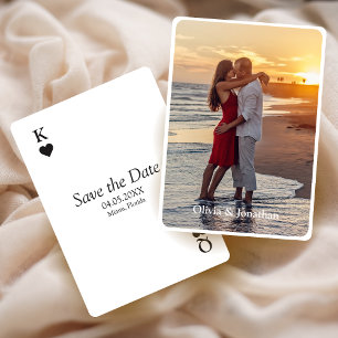 Einfache moderne Hochzeit rettet das Datum Einladung