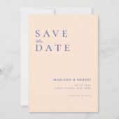 Einfache moderne Hochzeit rettet das Datum Save The Date (Vorderseite)