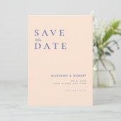 Einfache moderne Hochzeit rettet das Datum Save The Date (Stehend Vorderseite)