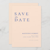 Einfache moderne Hochzeit rettet das Datum Save The Date (Vorne/Hinten)
