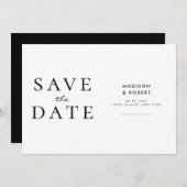 Einfache moderne Hochzeit rettet das Datum Save The Date (Vorne/Hinten)