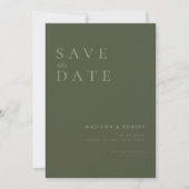 Einfache moderne Hochzeit rettet das Datum Save The Date (Vorderseite)