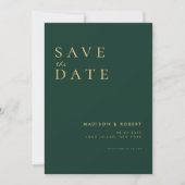 Einfache moderne Hochzeit rettet das Datum Save The Date (Vorderseite)