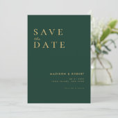 Einfache moderne Hochzeit rettet das Datum Save The Date (Stehend Vorderseite)