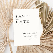 Einfache moderne Hochzeit rettet das Datum Save The Date
