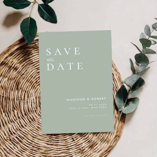 Einfache moderne Hochzeit rettet das Datum Save The Date