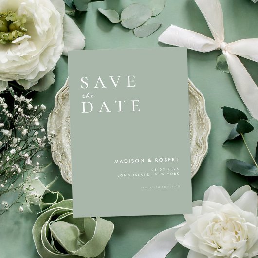 Einfache moderne Hochzeit rettet das Datum Save The Date