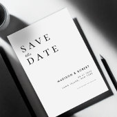 Einfache moderne Hochzeit rettet das Datum Save The Date