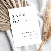 Einfache moderne Hochzeit rettet das Datum Save The Date