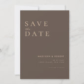Einfache moderne Hochzeit rettet das Datum Save The Date (Vorderseite)