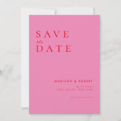 Einfache moderne Hochzeit rettet das Datum Save The Date (Vorderseite)