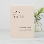 Einfache moderne Hochzeit rettet das Datum Save The Date (Stehend Vorderseite)