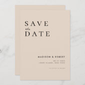 Einfache moderne Hochzeit rettet das Datum Save The Date (Vorne/Hinten)