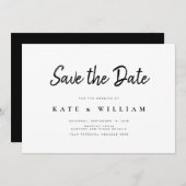 Einfache moderne Hochzeit rettet die Einladung (Vorne/Hinten)