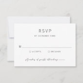 Einfache moderne Hochzeit RSVP Karte (Vorderseite)