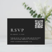 Einfache moderne Hochzeit RSVP Karte (Stehend Vorderseite)