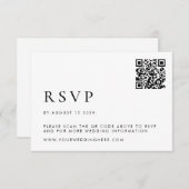 Einfache moderne Hochzeit RSVP Karte (Vorne/Hinten)