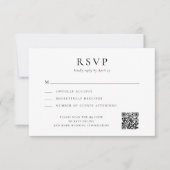 Einfache moderne Hochzeit RSVP Karte (Vorderseite)