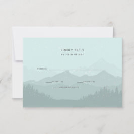 Einfache moderne Hochzeit RSVP Karte